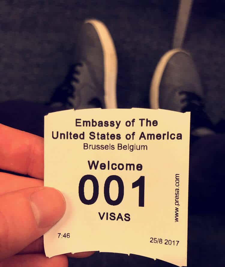 Waiting at the US Embassy in Brussels
